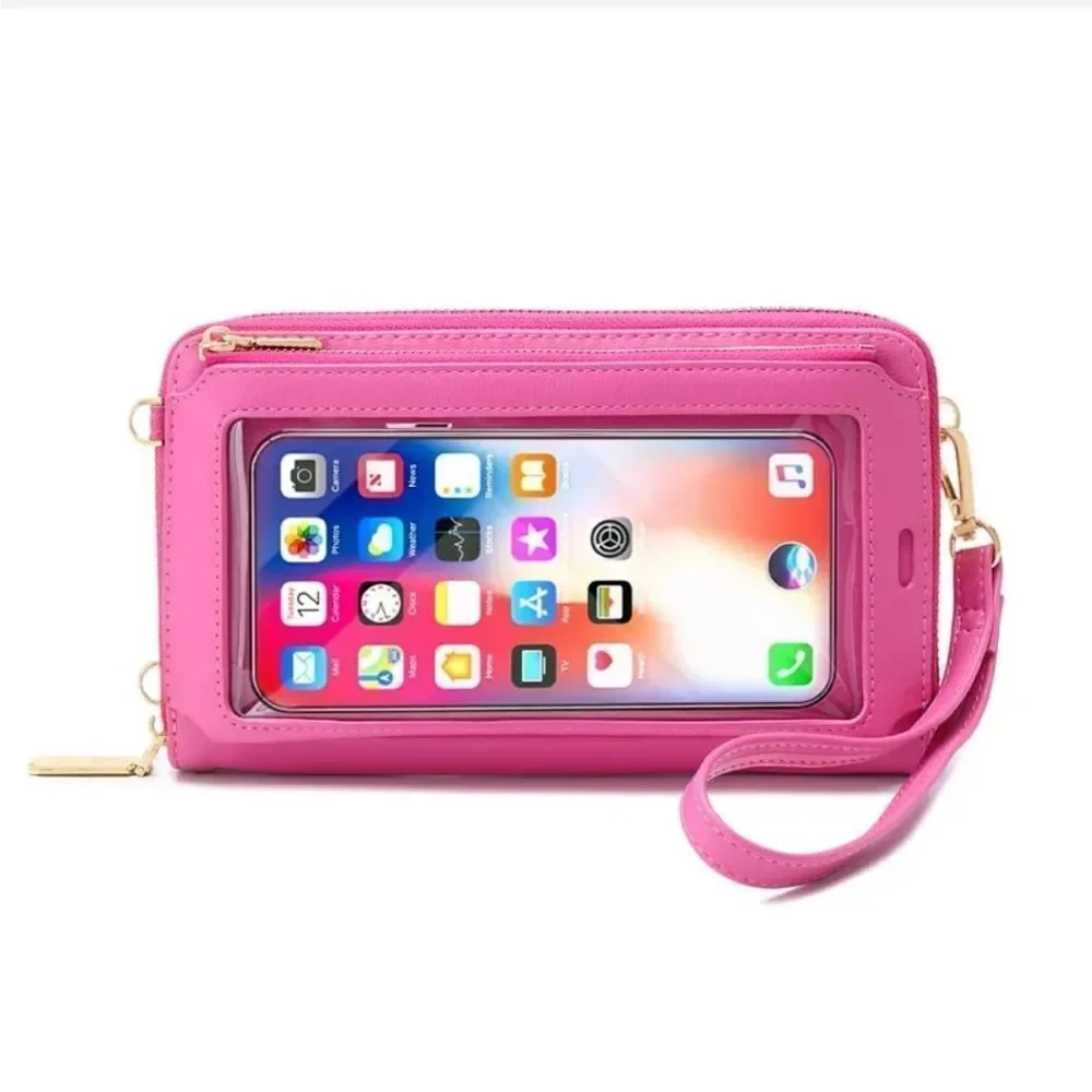 RFID Blocking Wallet for Women's Touch Screen Handbag Cell Phone Purse Crossbody
